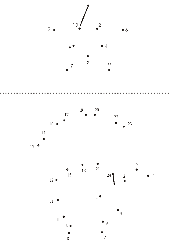 Preschool dot to dot printables star