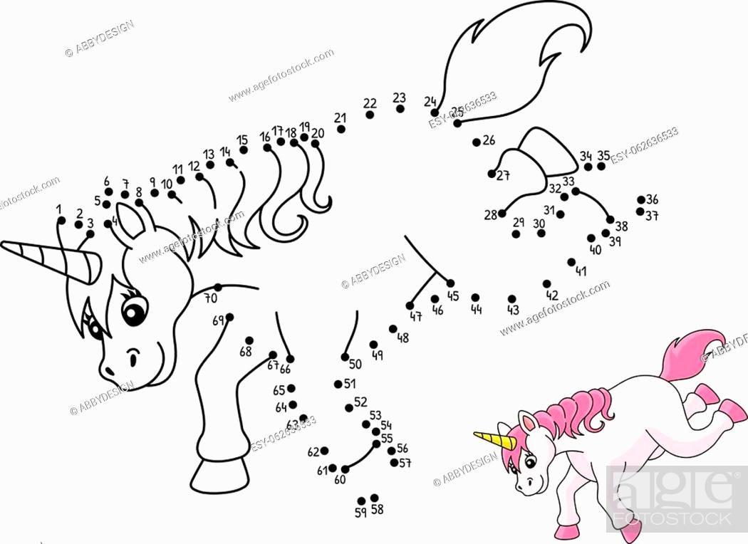 A cute and funny connect the dots coloring page of a unicorn with a star stock vector vector and low budget royalty free image pic esy
