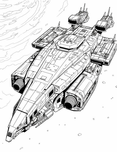 Premium ai image a drawing of a star destroyer ship in the sky generative ai