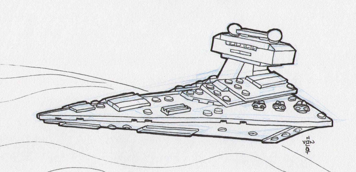Star destroyer doodle a day
