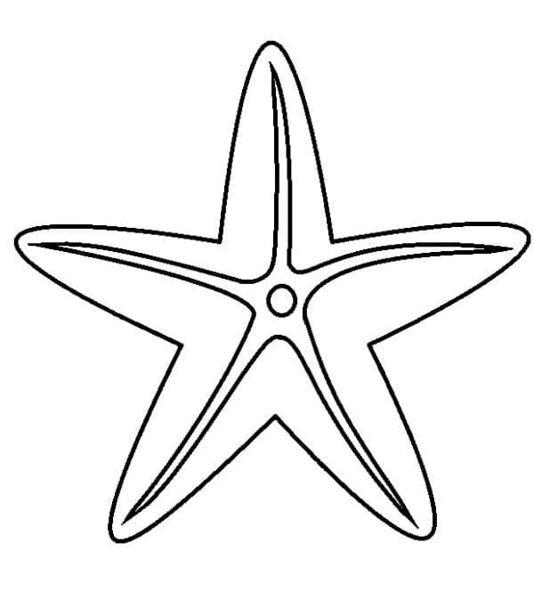 Starfish free for kids coloring page