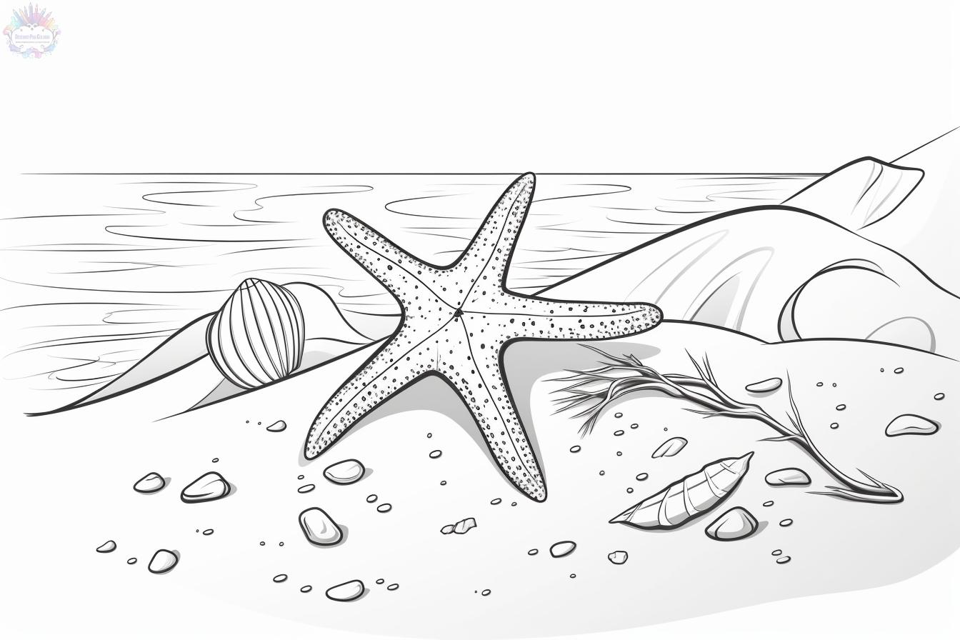 Starfish coloring pages