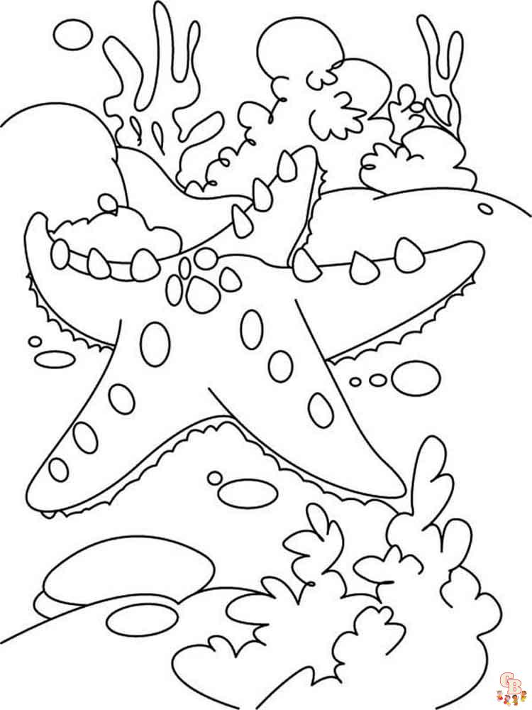 Starfish coloring pages free printable