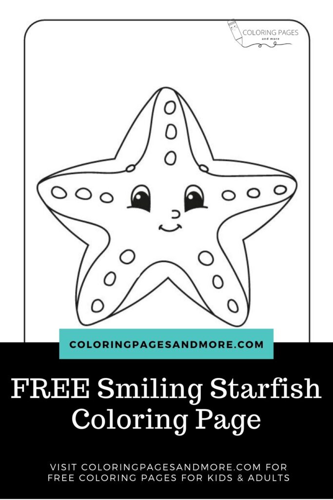 Smiling starfish coloring page