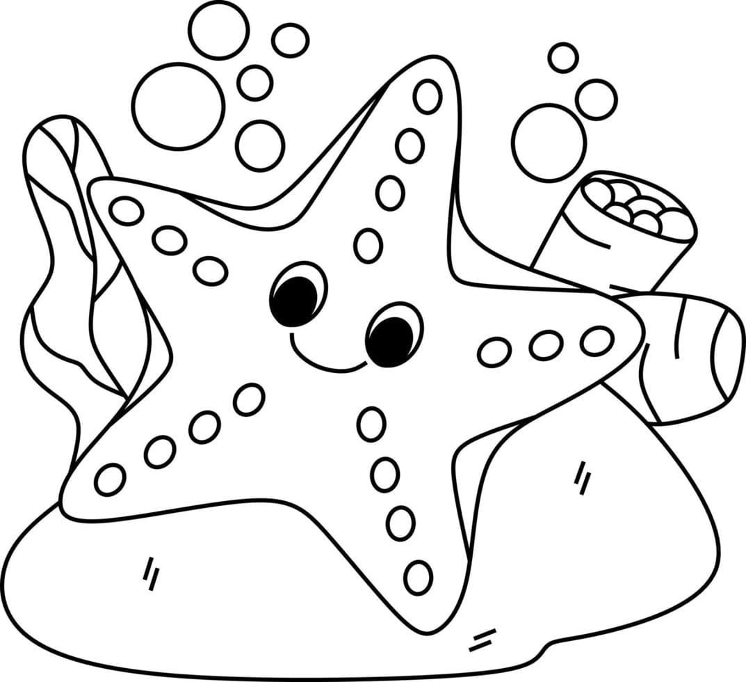 Starfish coloring pages printable for free download