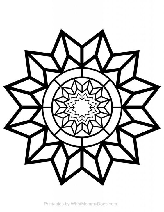 Free printable adult coloring page â detailed star pattern geometric coloring pages star coloring pages detailed coloring pages