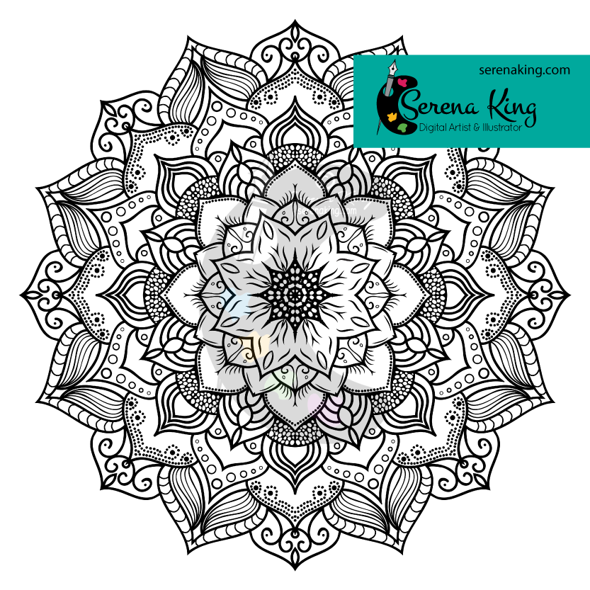 Star mandala coloring page â serena king
