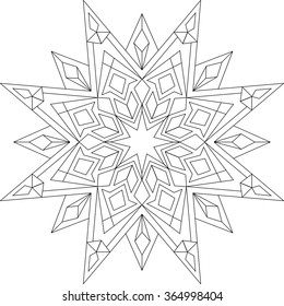 Mandala adult coloring page template vector stock vector royalty free