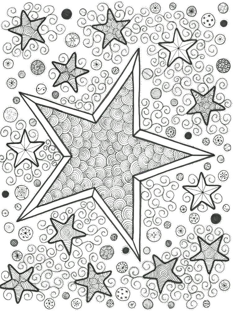 Star coloring pages