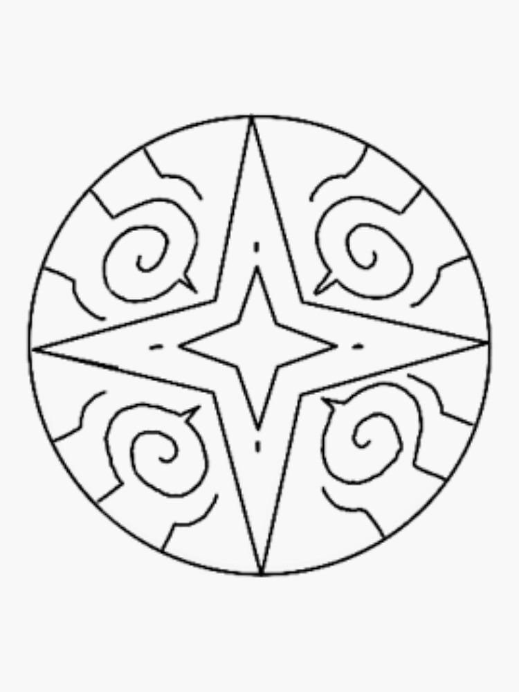Star circle emblem sticker for sale by iris goldvalley