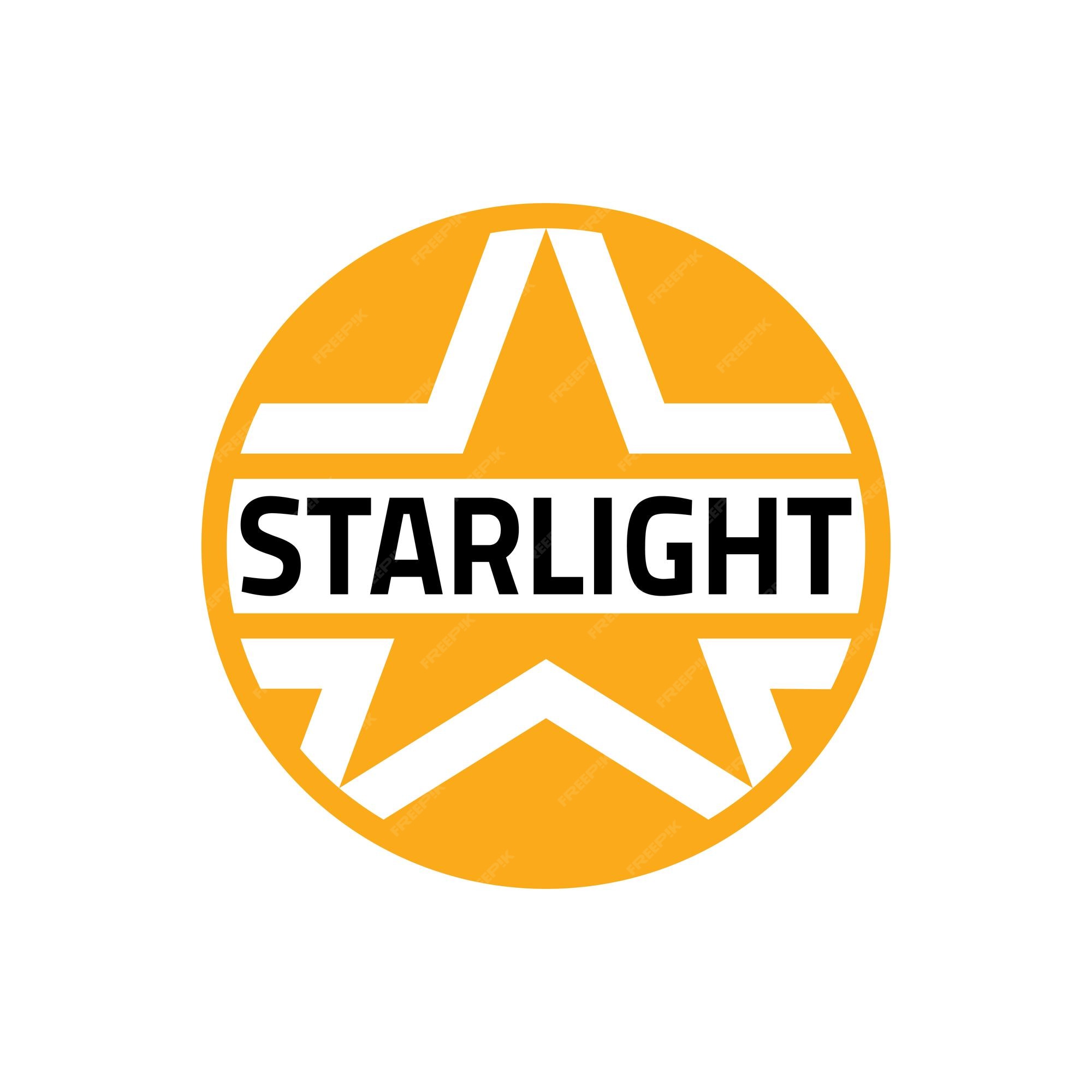 Premium vector starlight logo vector with flat yellow color style