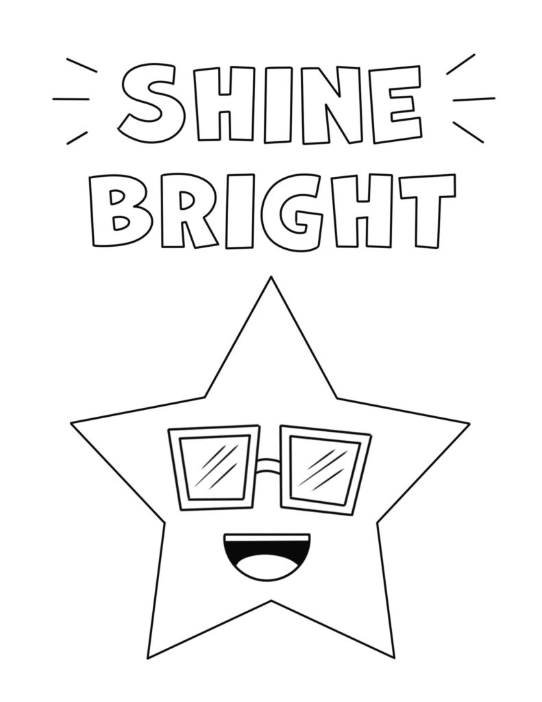 Free star coloring pages for kids â the hollydog blog