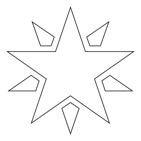 Glowing star coloring page free printable coloring pages