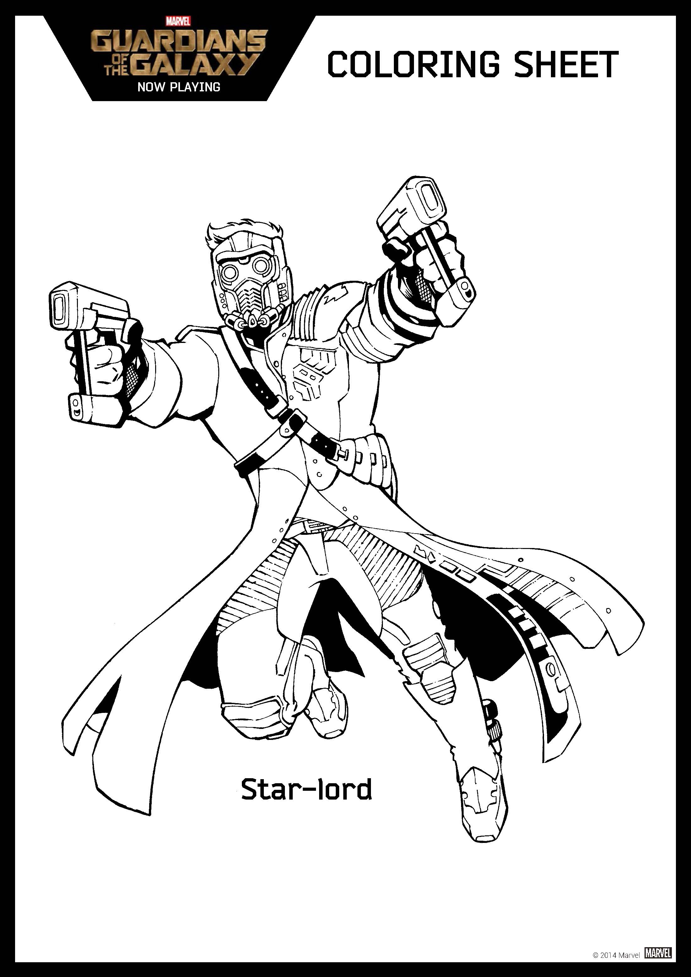 Guardians of the galaxy free printables