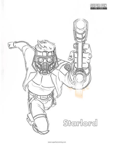 Starlord coloring page