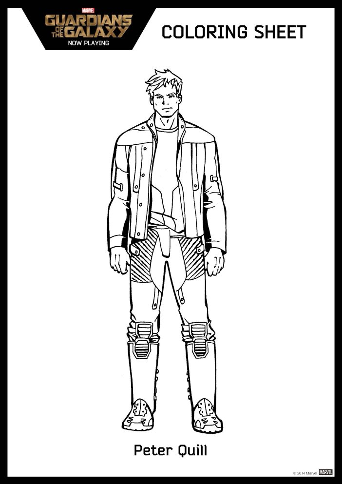 Guardians of the galaxy free printables
