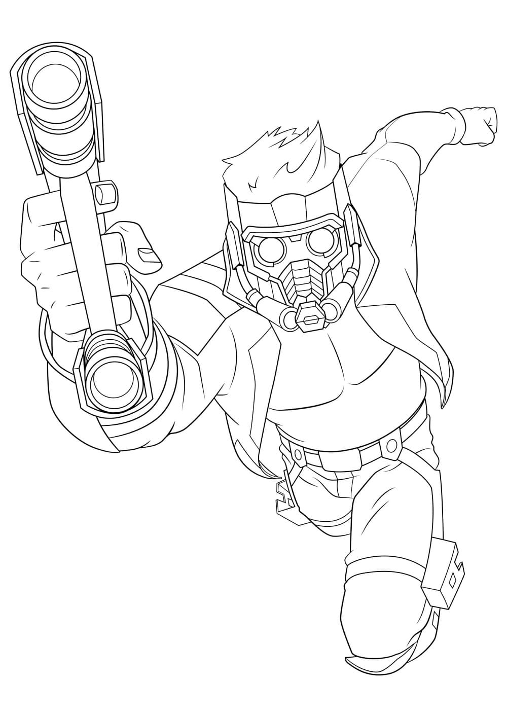 Print star lord coloring page