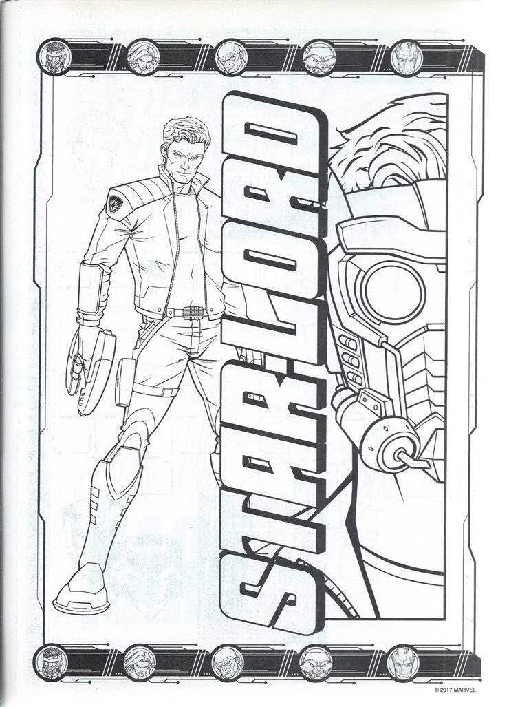 Guardians of the galaxy coloring sticker activity children boys girls kids