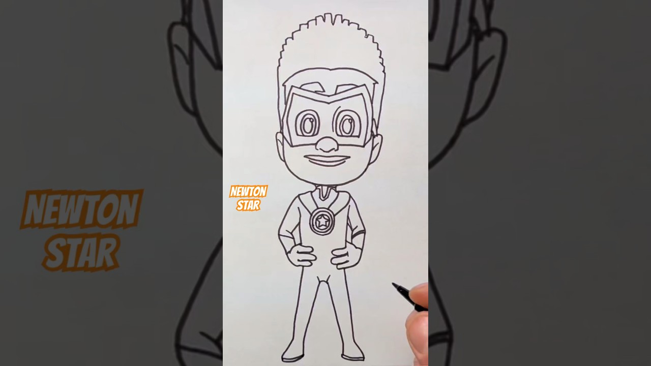 How to draw newton star pj masks power heroes shorts drawing draw pjmaskspowerheroes