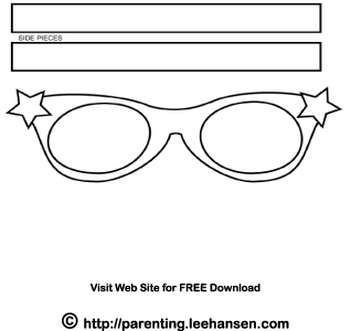 Star eyeglasses coloring mask