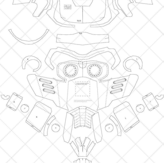 Peter star lord mask a letter size pdf template
