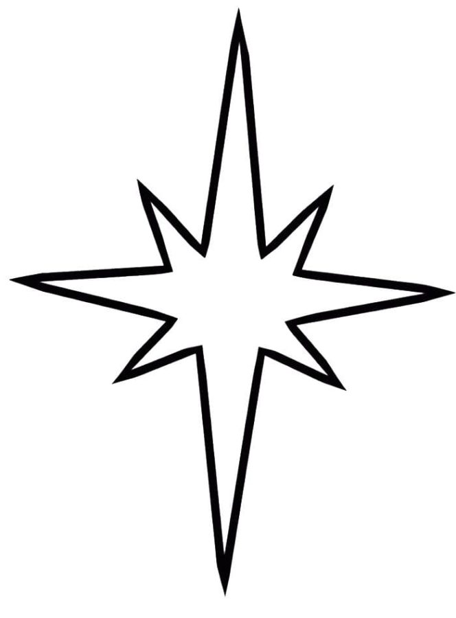 Christmas star coloring pages pictures free printable