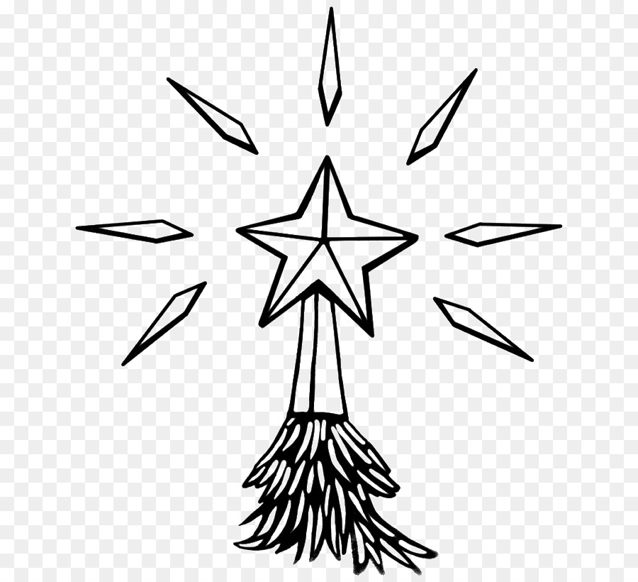 Christmas tree line drawing png download