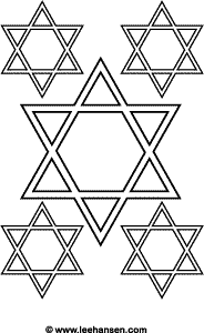 Stars of david design template
