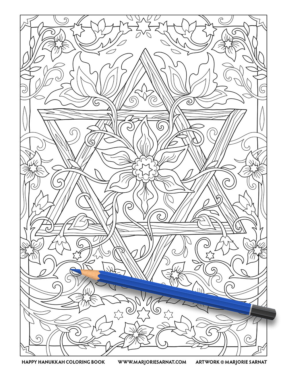 Happy hanukkah â marjorie sarnat design illustration