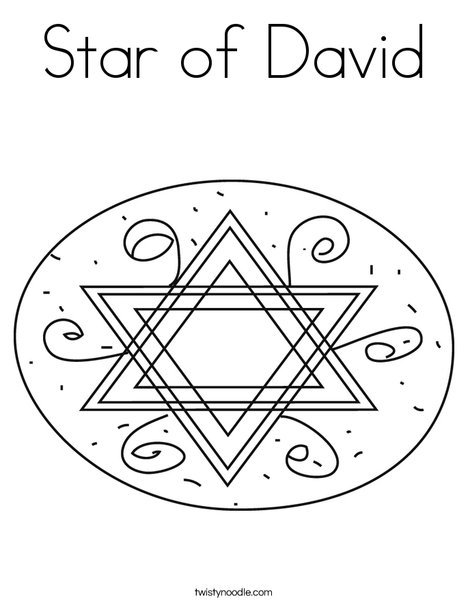 Star of david coloring page