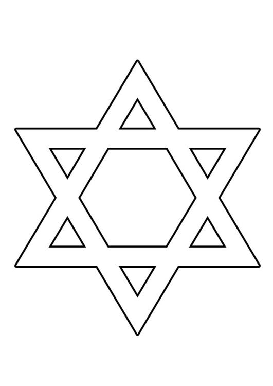 Coloring page star of david