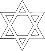Star of david coloring page free printable