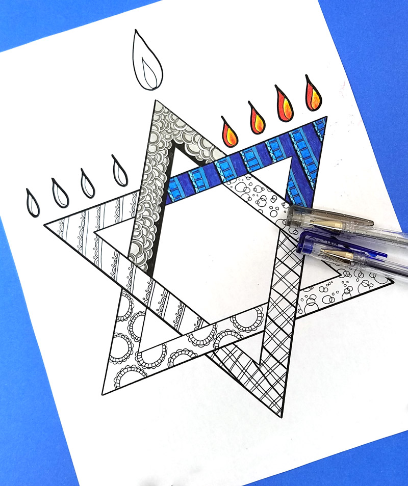 Chanukah coloring pages