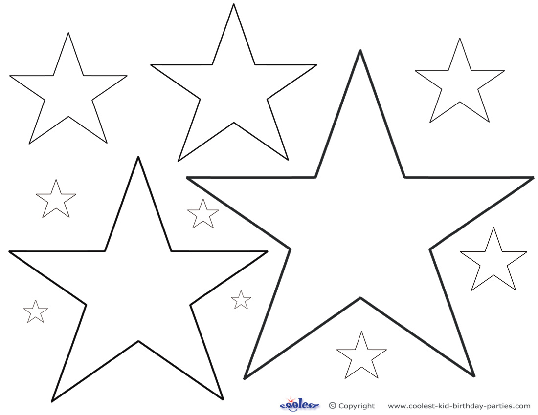 Printable color star decoration