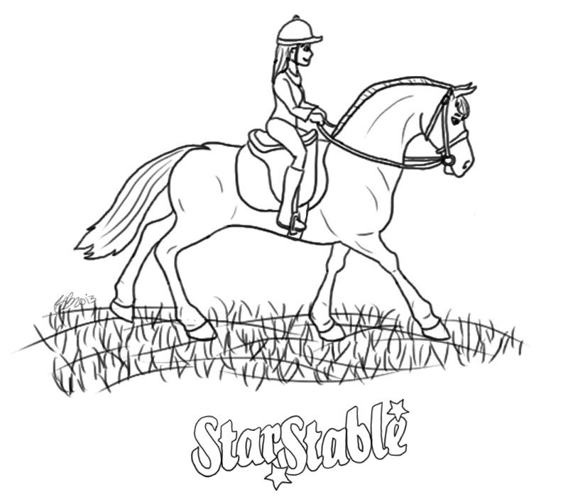 Gratis plaatje star stable kleurplaat