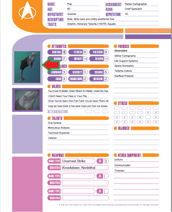 Extended chacrater and starship sheets