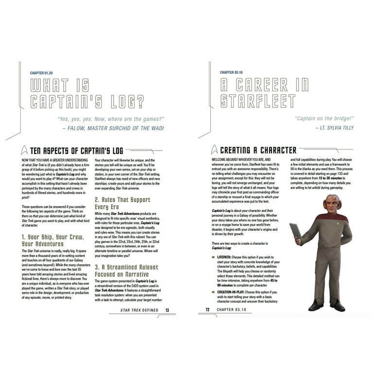 Star trek adventures captains log solo rpg