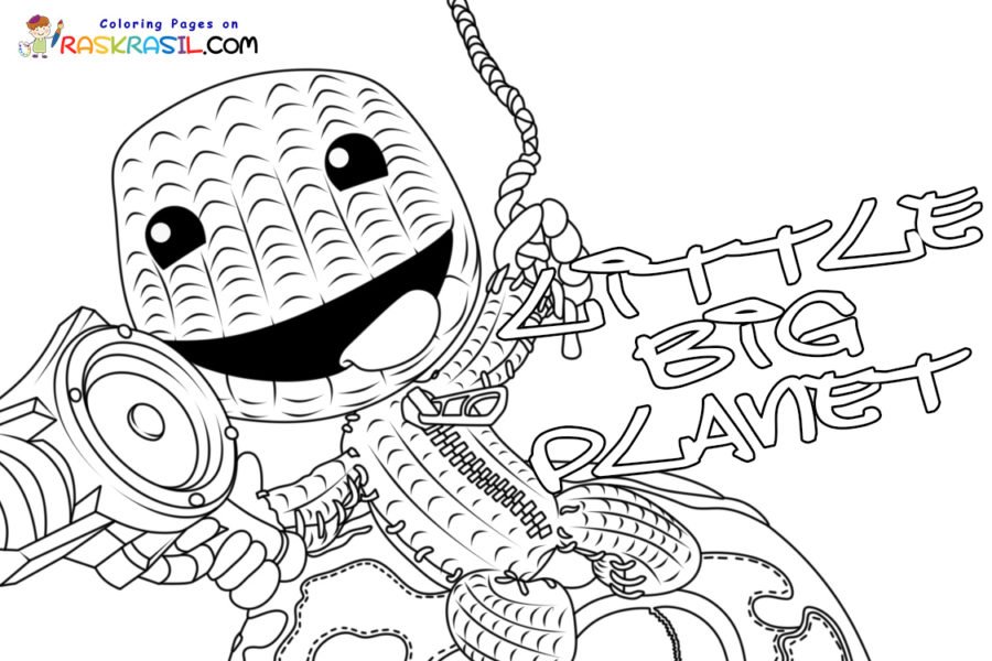 Little big planet coloring pages printable for free download
