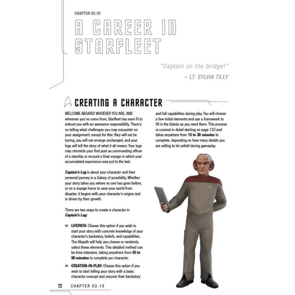 Star trek adventures rpg captains log solo roleplaying game ds edi