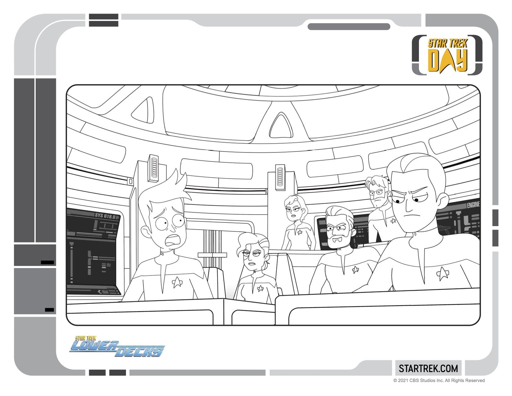 The official star trek lower decks coloring pages star trek