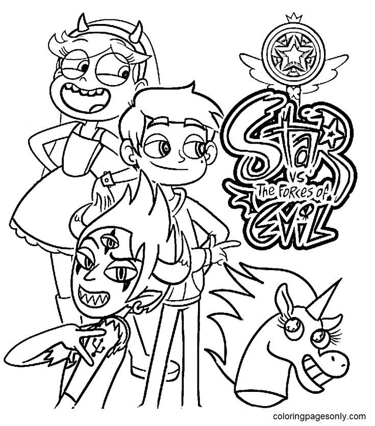 Star vs the forces of evil coloring pages coloring pages force of evil free printable coloring pages