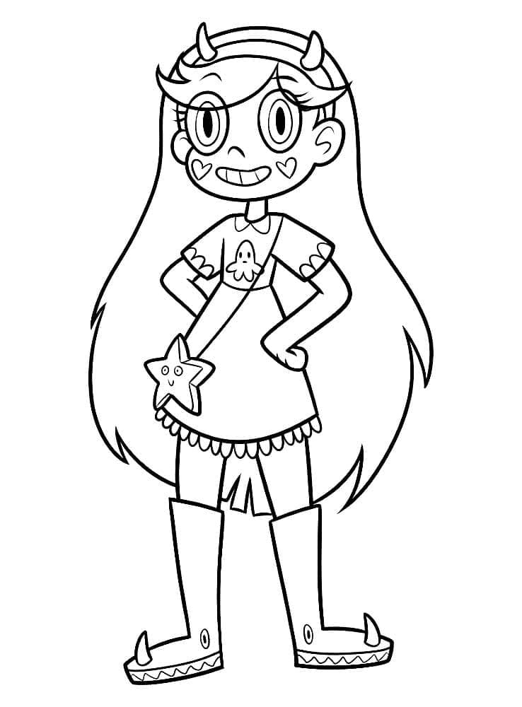 Star vs the forces of evil coloring pages printable for free download