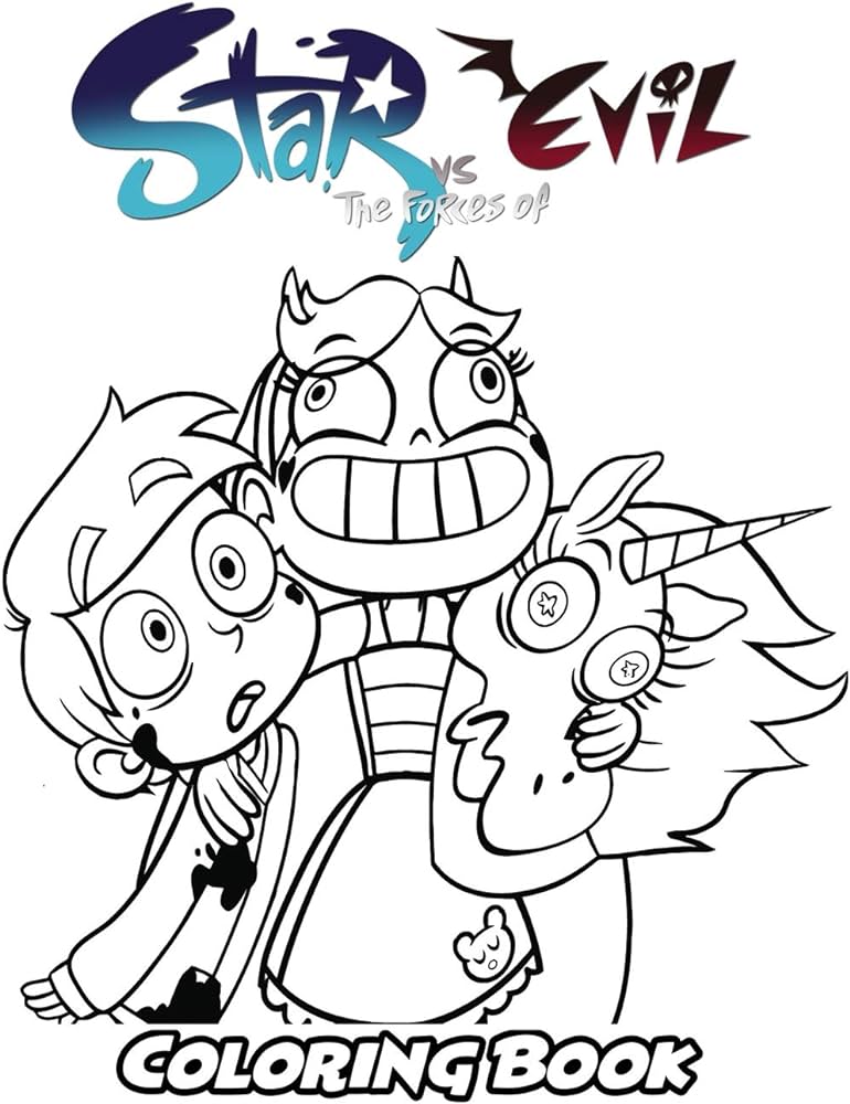 Star vs the forces of evil coloring book coloring book for kids and adults activity book with fun easy and relaxing coloring pages by