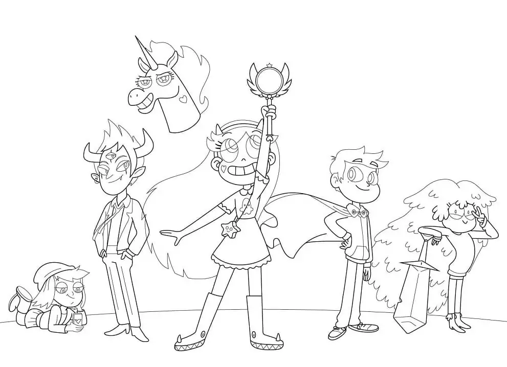 Star vs the forces of evil malvorlagen