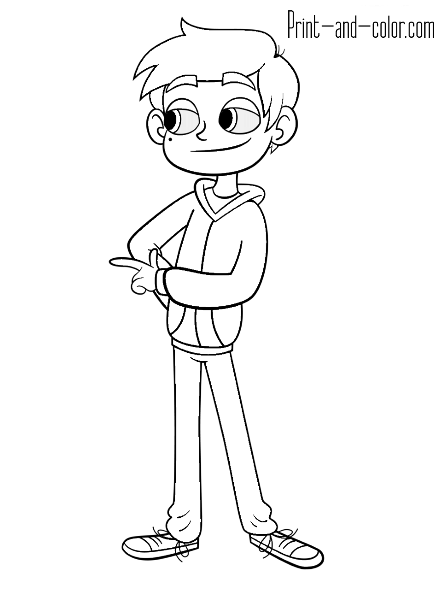 Star vs the forces of evil coloring pages print and color