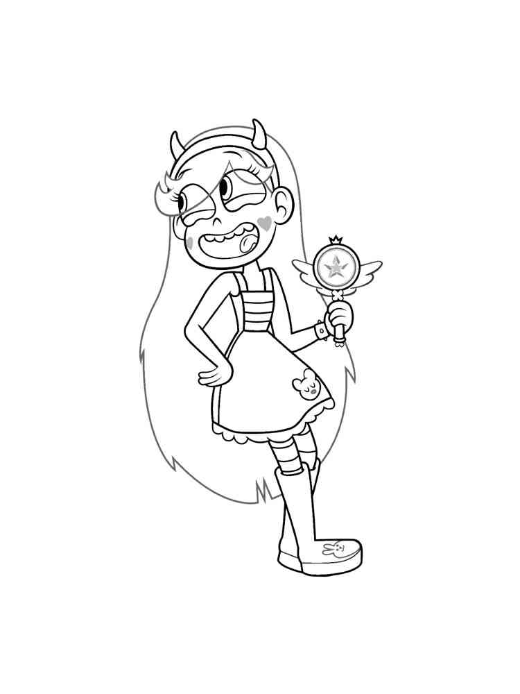 Star vs the forces of evil coloring pages