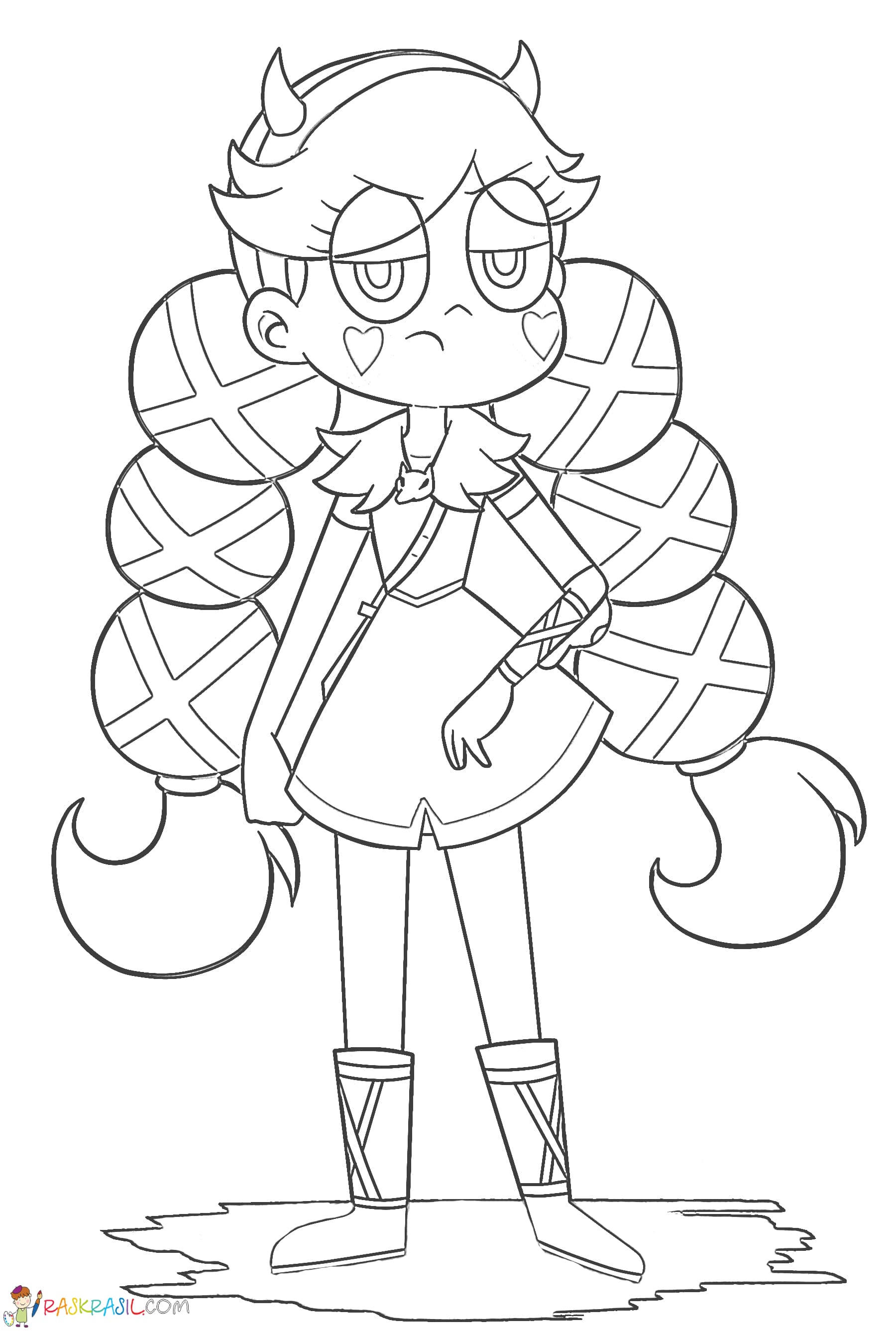 Star vs the forces of evil coloring pages print the princess