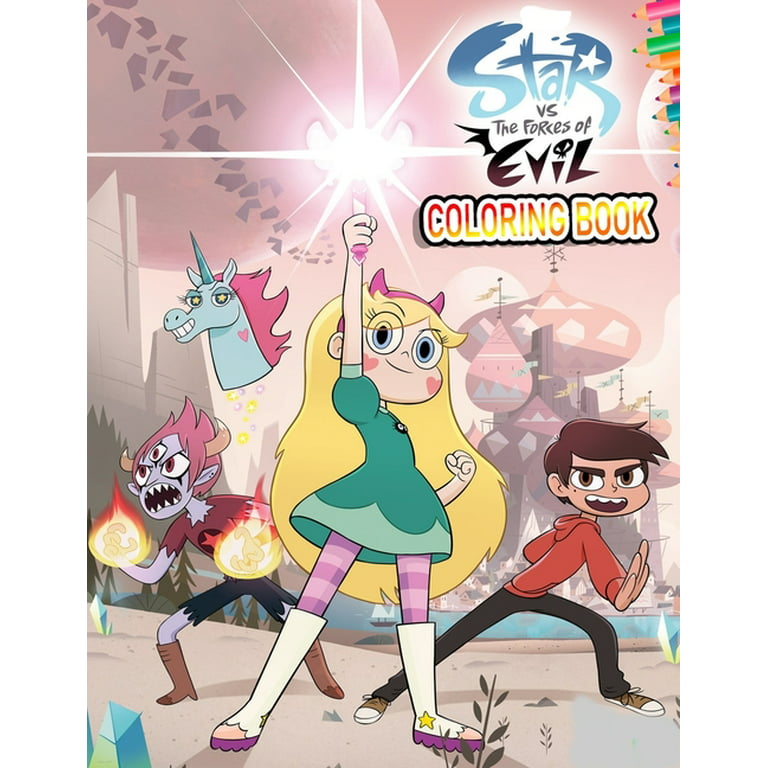 Star vs the forces of evil coloring book over pages of high quality star vs the forces of evil colouring designs for kids and adults