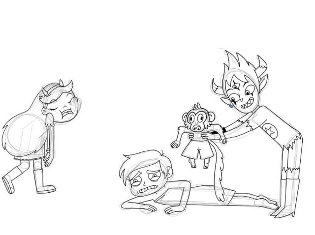 Svtfoe out of context redraw st is mine nd is the original rstarvstheforcesofevil