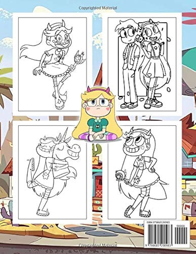 Star vs the forces of evil coloring book easy coloring book for fans of star vs the forces of evil with easy coloring pages in high